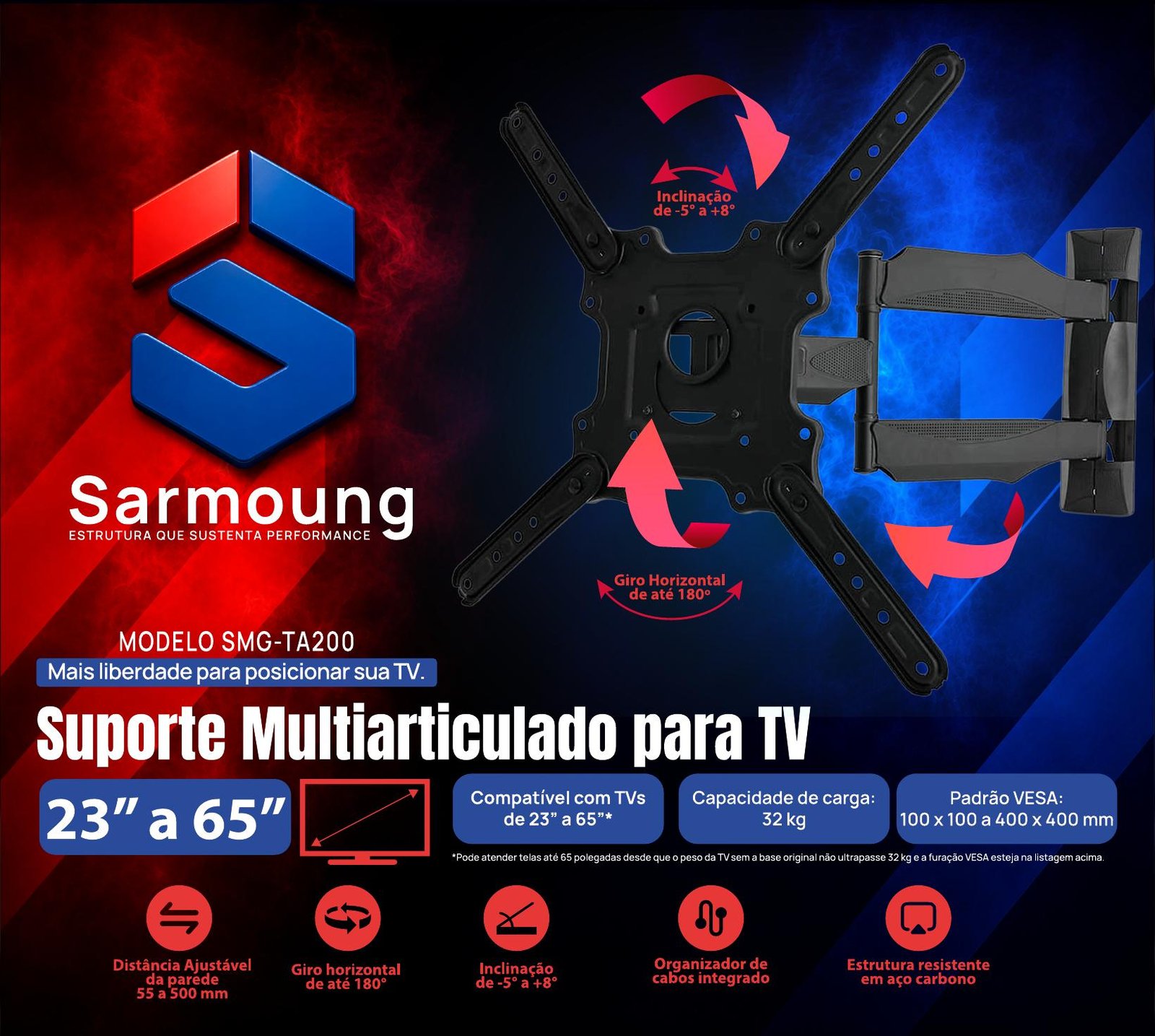 Suporte para TV Sarmoung